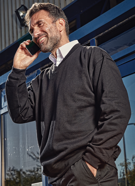 Buzzard v-neck sweatshirt