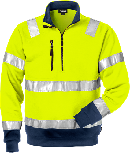 High vis half zip sweatshirt class 3 728 shv