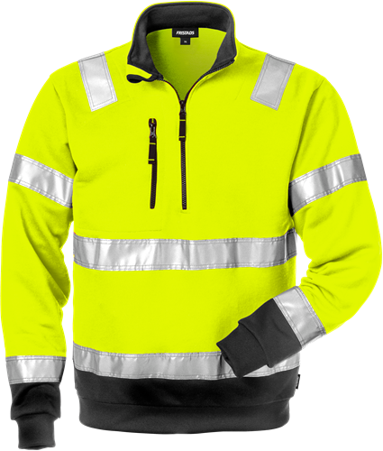 High vis half zip sweatshirt class 3 728 shv
