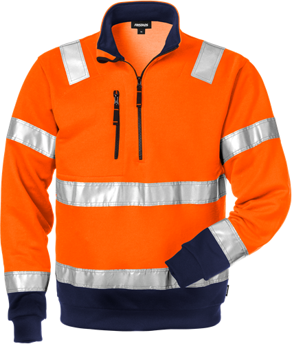 High vis half zip sweatshirt class 3 728 shv