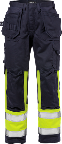 Flame high vis craftsman trousers class 1 2586 flam