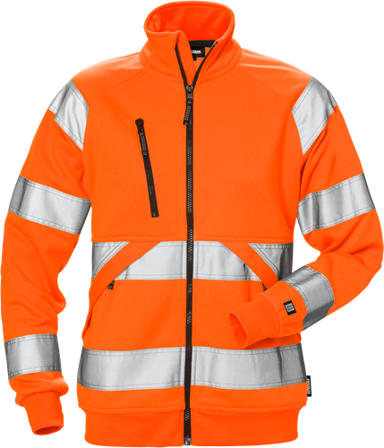 High vis sweatshirt jacket woman class 3 7427 shv