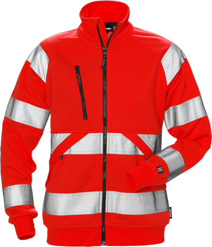 High vis sweatshirt jacket woman class 3 7427 shv