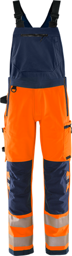 High vis green stretch bib'n'brace class 2 1031 gstp
