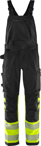 High vis green stretch bib'n'brace class 1 1032 gstp