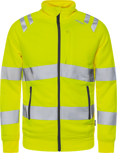 High vis green sweatshirt jacket class 3 7863 gpsw