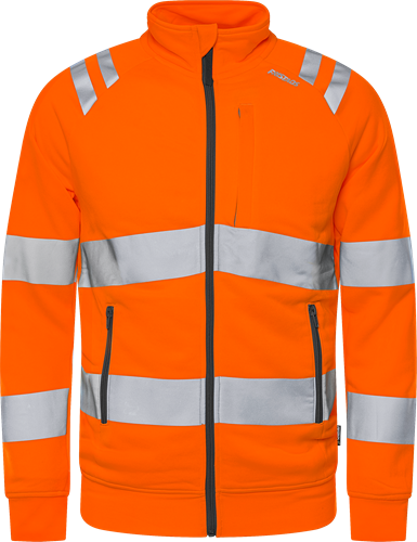 High vis green sweatshirt jacket class 3 7863 gpsw