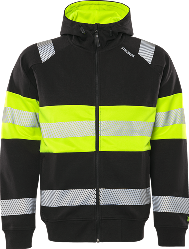 High vis hooded stretch sweatshirt jacket class 1 7532 gkc
