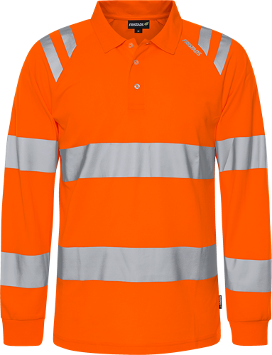 High vis green long sleeve polo shirt class 3 7864 gpst