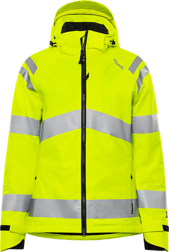High vis green stretch winter jacket woman class 3 4683 glps