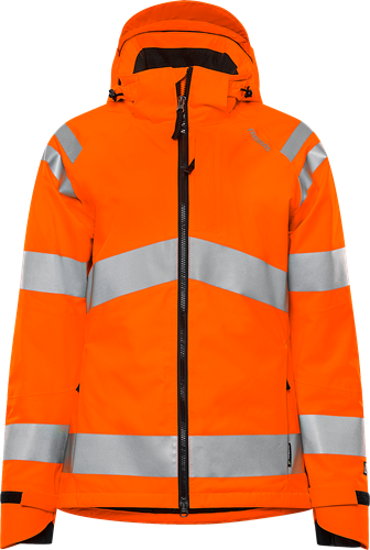High vis green stretch winter jacket woman class 3 4683 glps