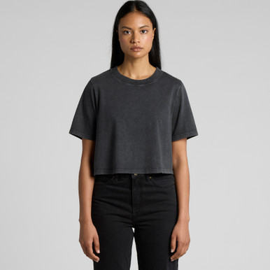 Wos stone wash heavy crop | 4086