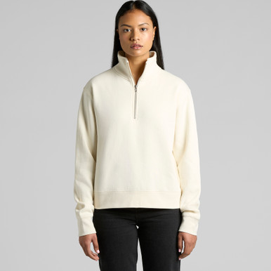 Wo's stencil half zip crew | 4125