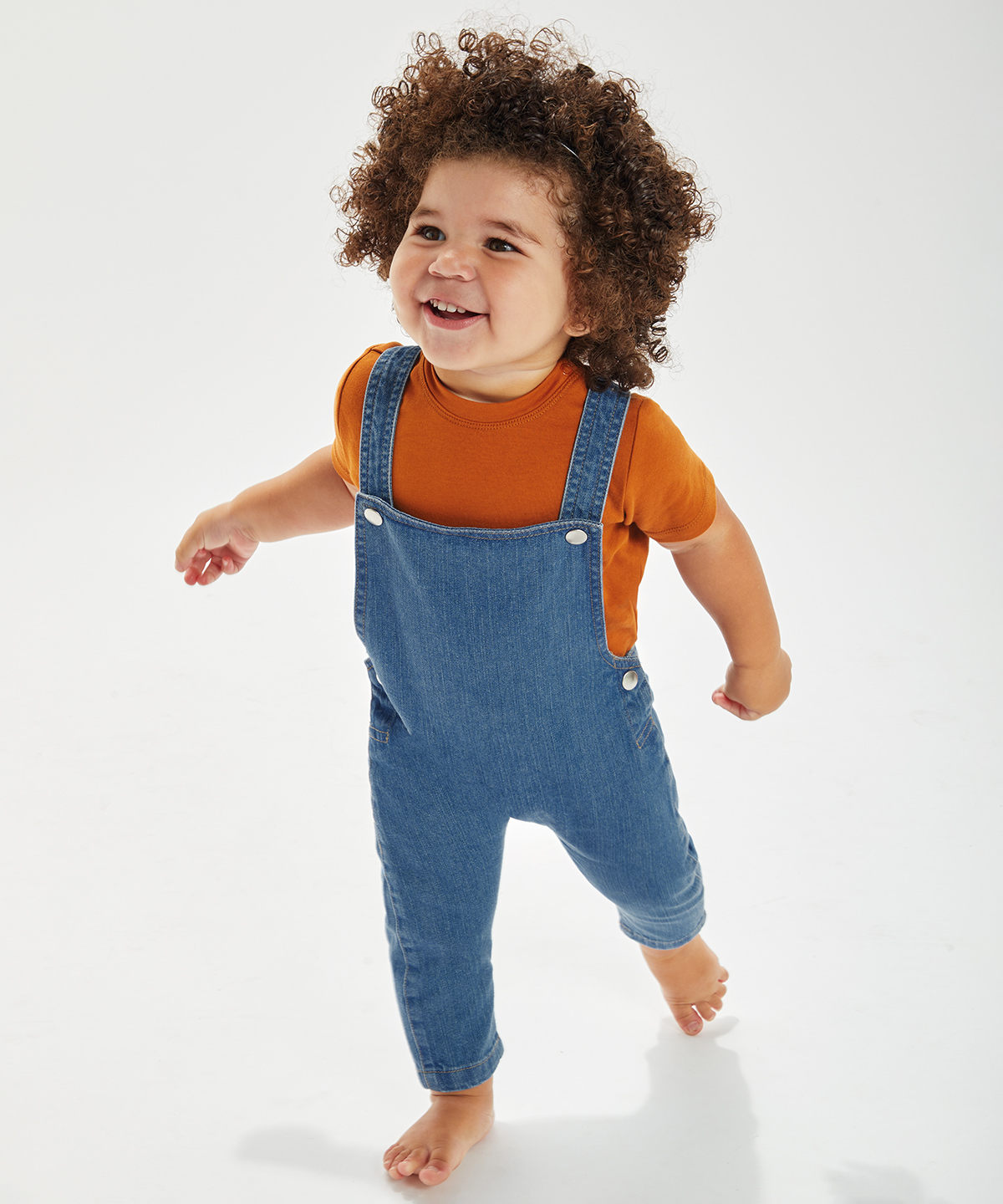 Baby rocks denim dungarees