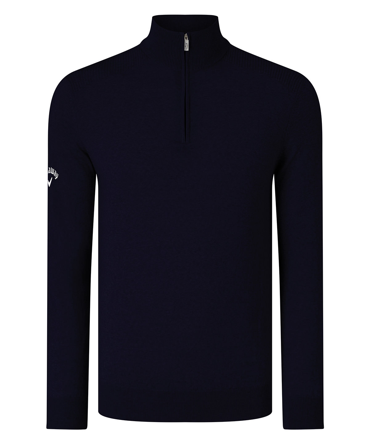 Ribbed ¼ zip merino sweater