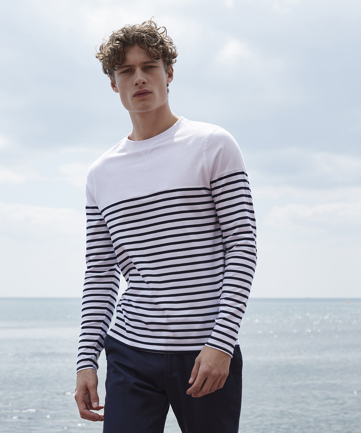 Long sleeve breton striped t