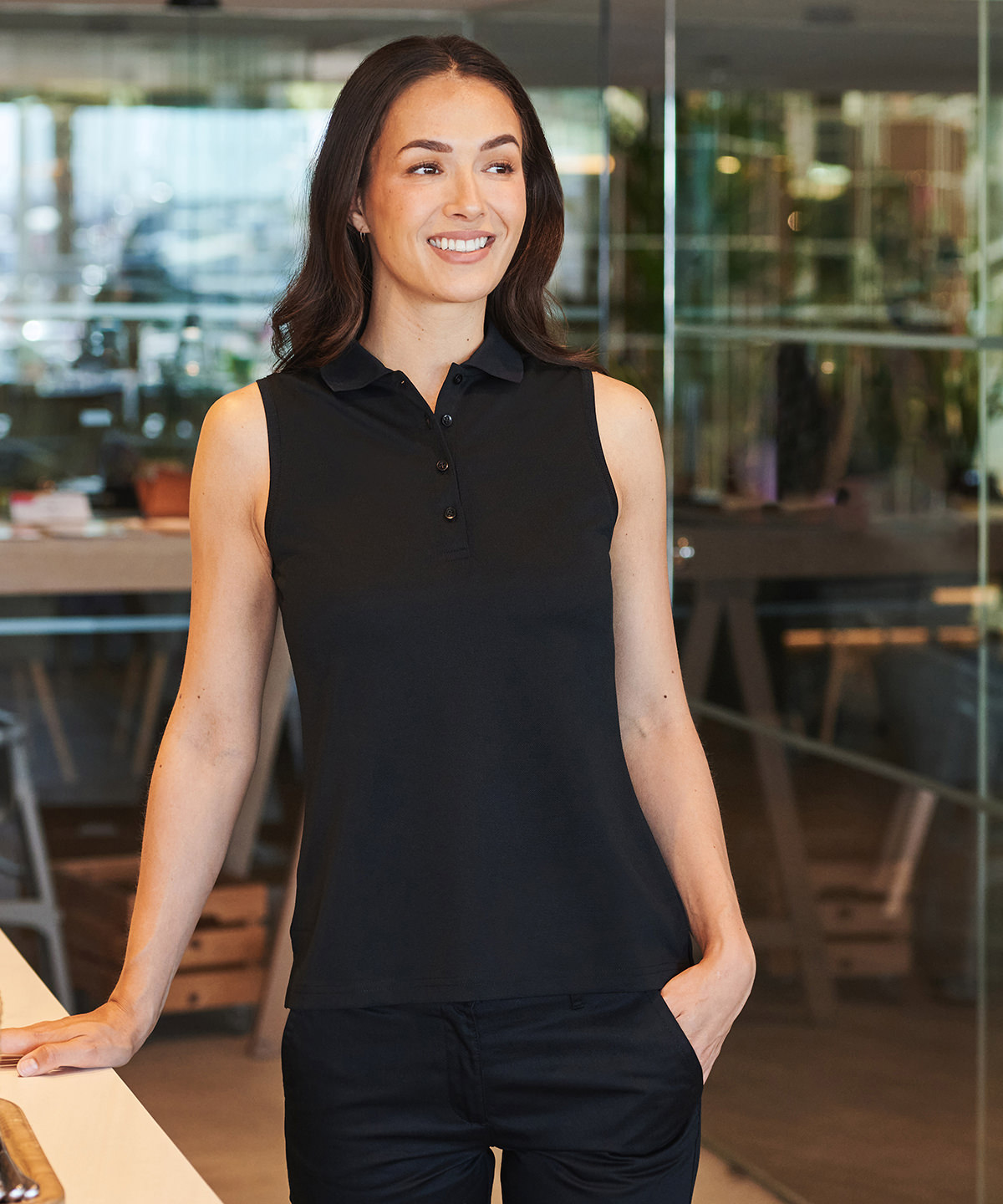 Women’s sleeveless coolplus® polo shirt