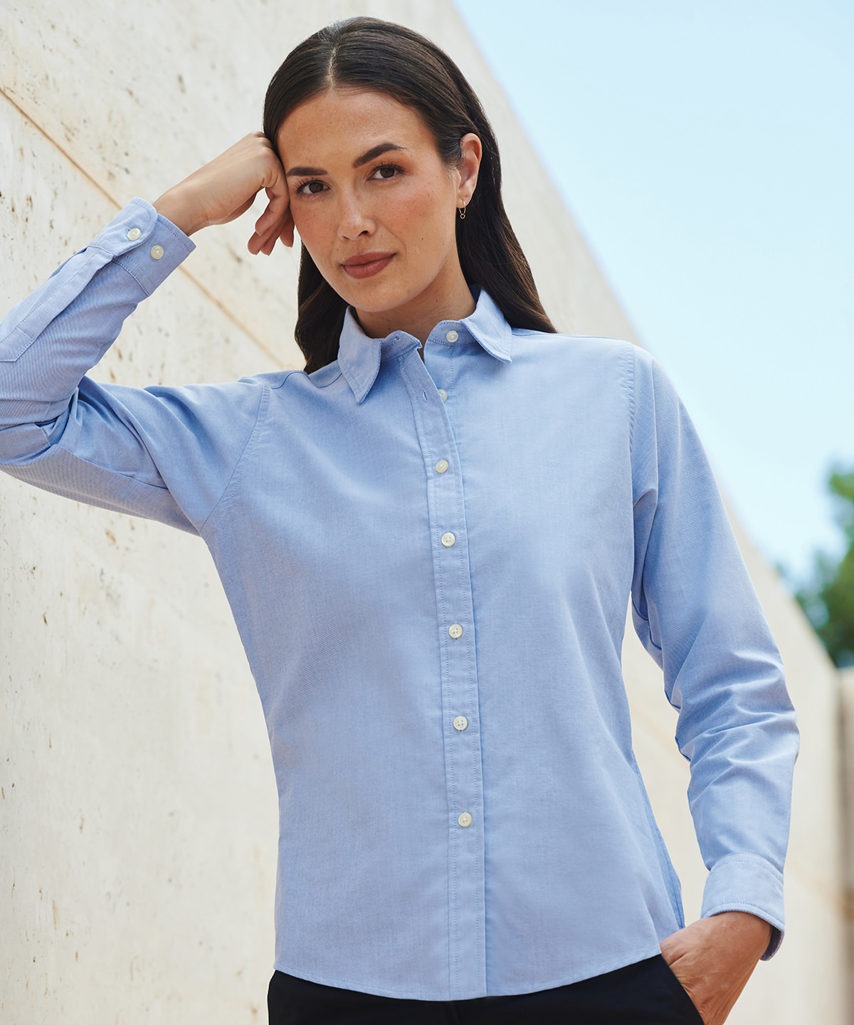 Women's classic long sleeve oxford shirt