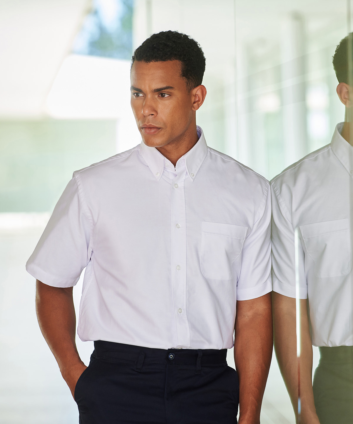 Short sleeve classic oxford shirt