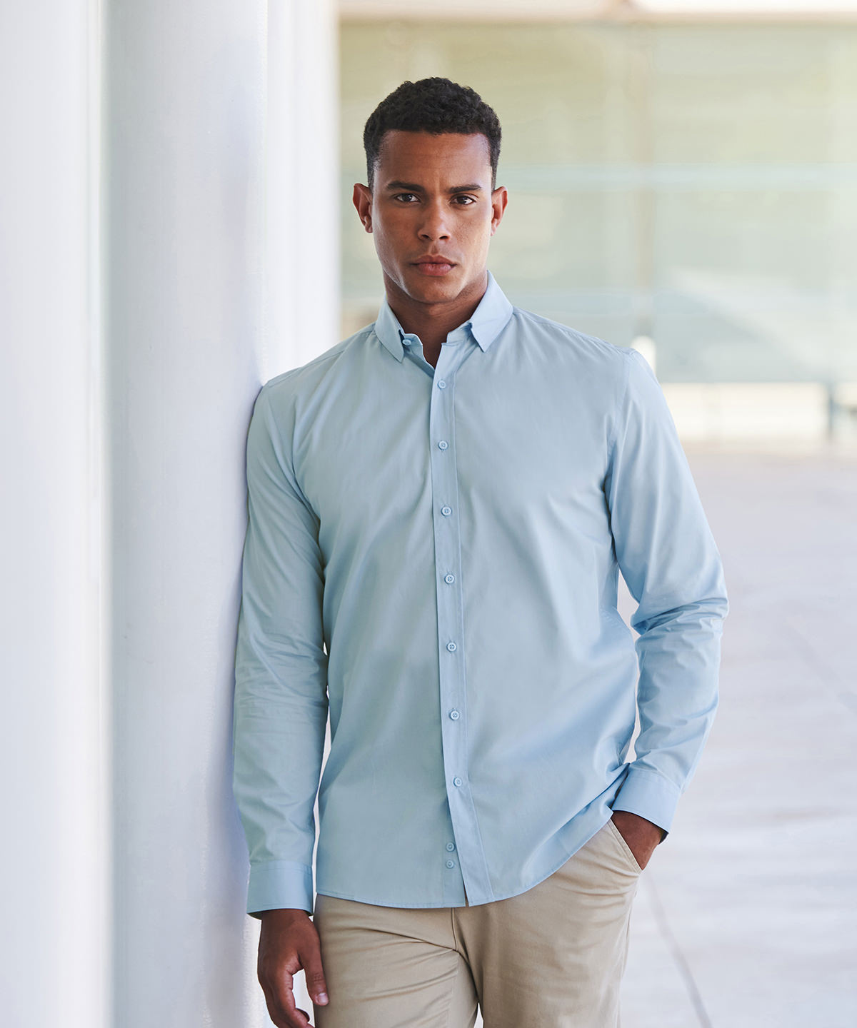 Long sleeve ‘cotton-feel’ coolplus® shirt