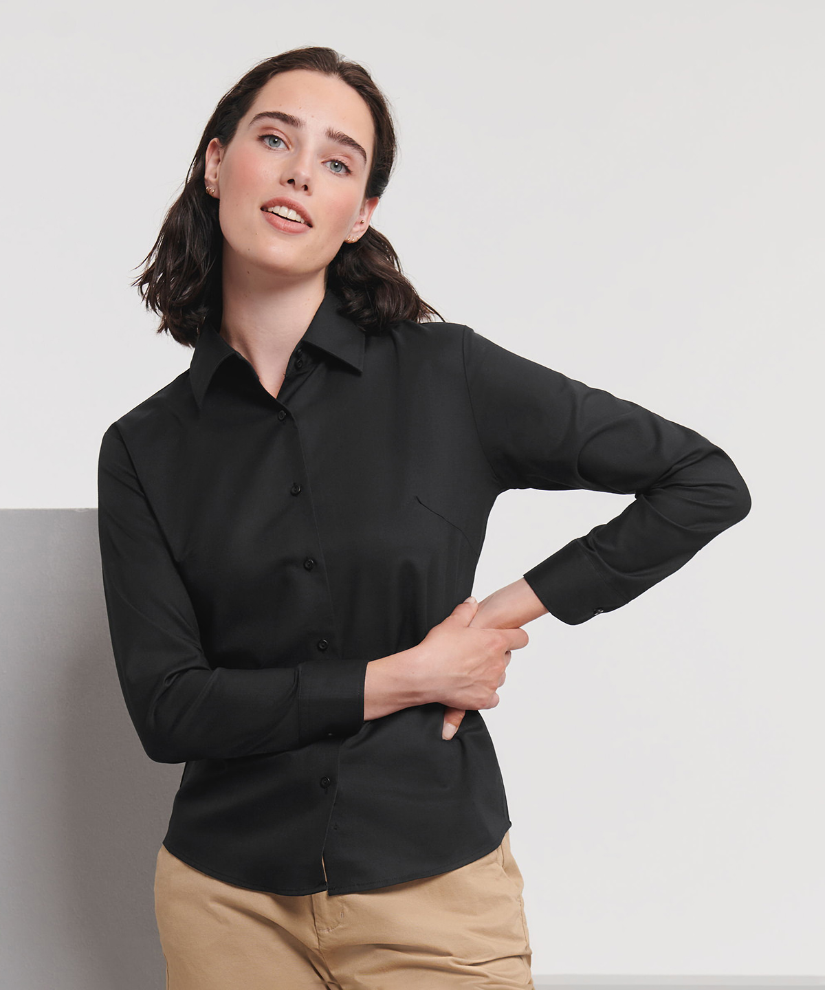Women's long sleeve easycare oxford shirt