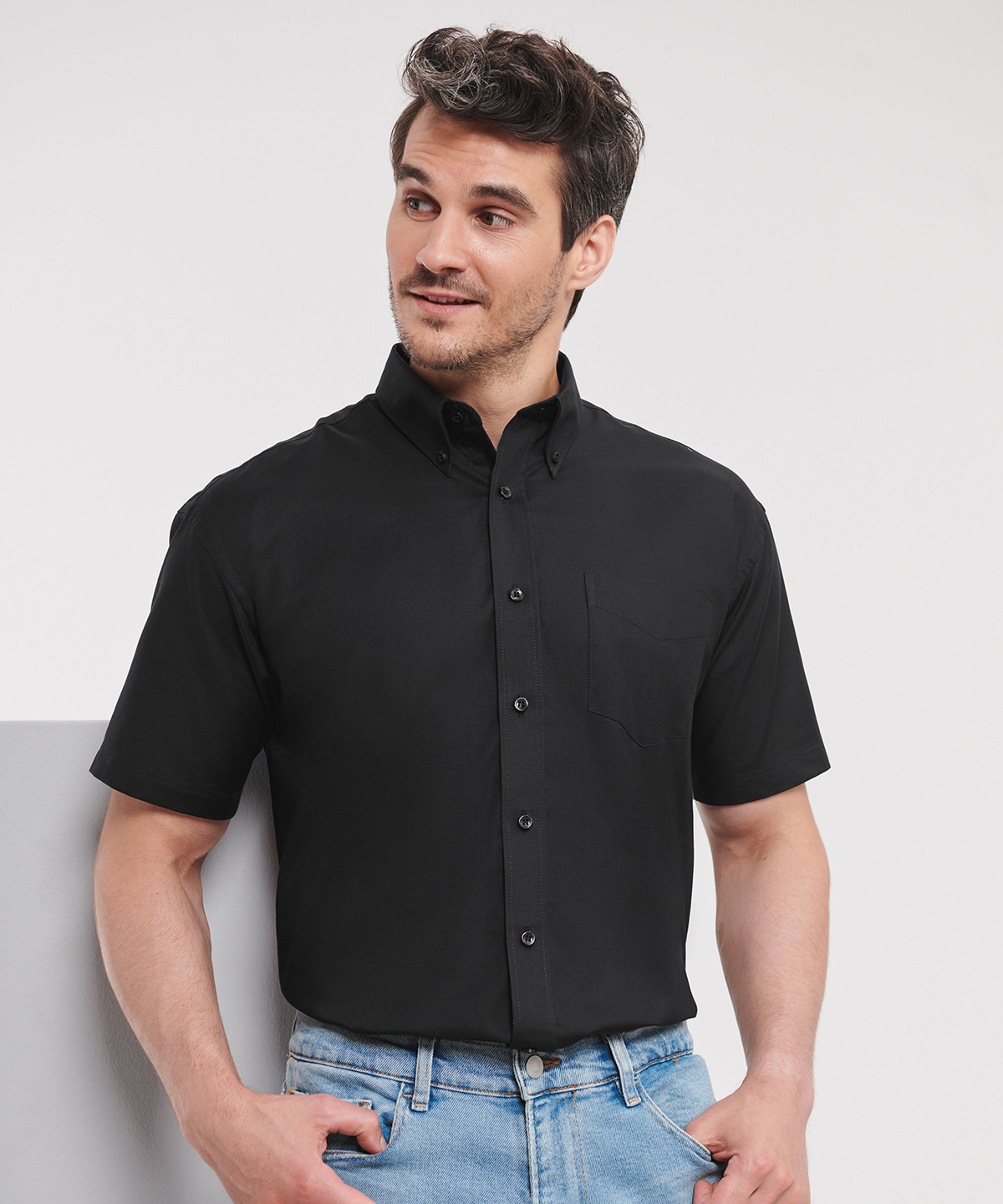 Short sleeve easycare oxford shirt
