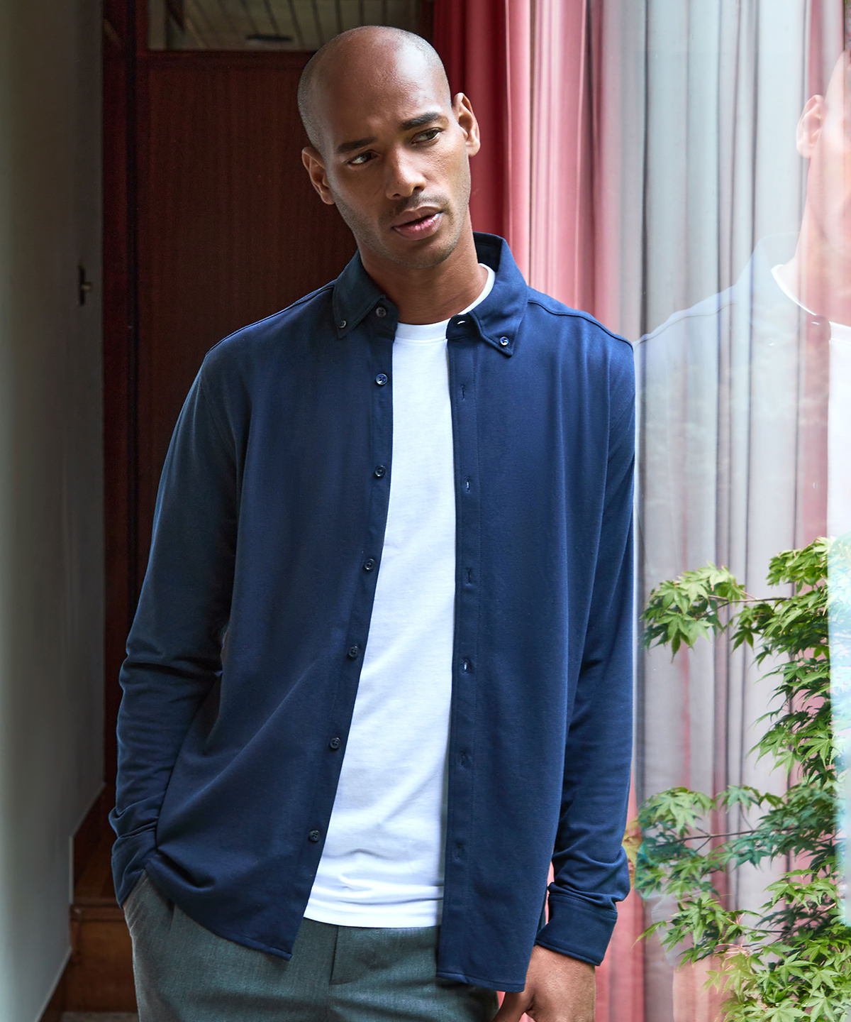 Long sleeve superwash® 60° piqué shirt (tailored fit)