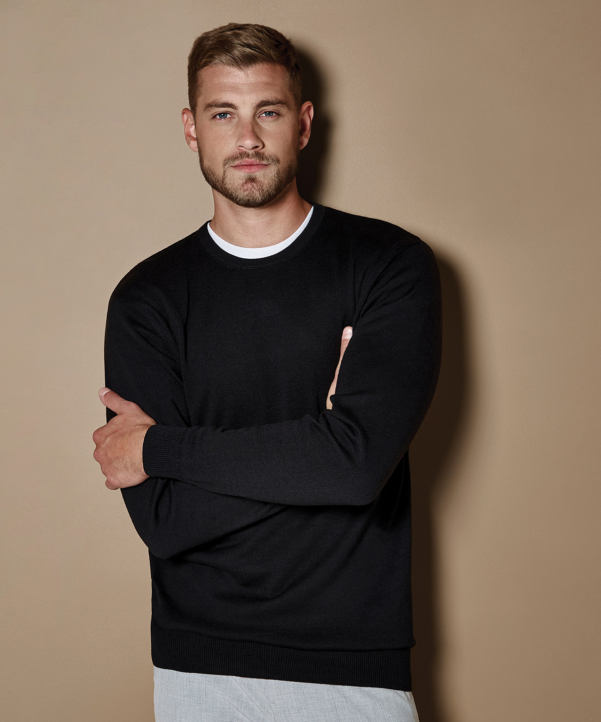 Regular fit arundel crew neck sweater