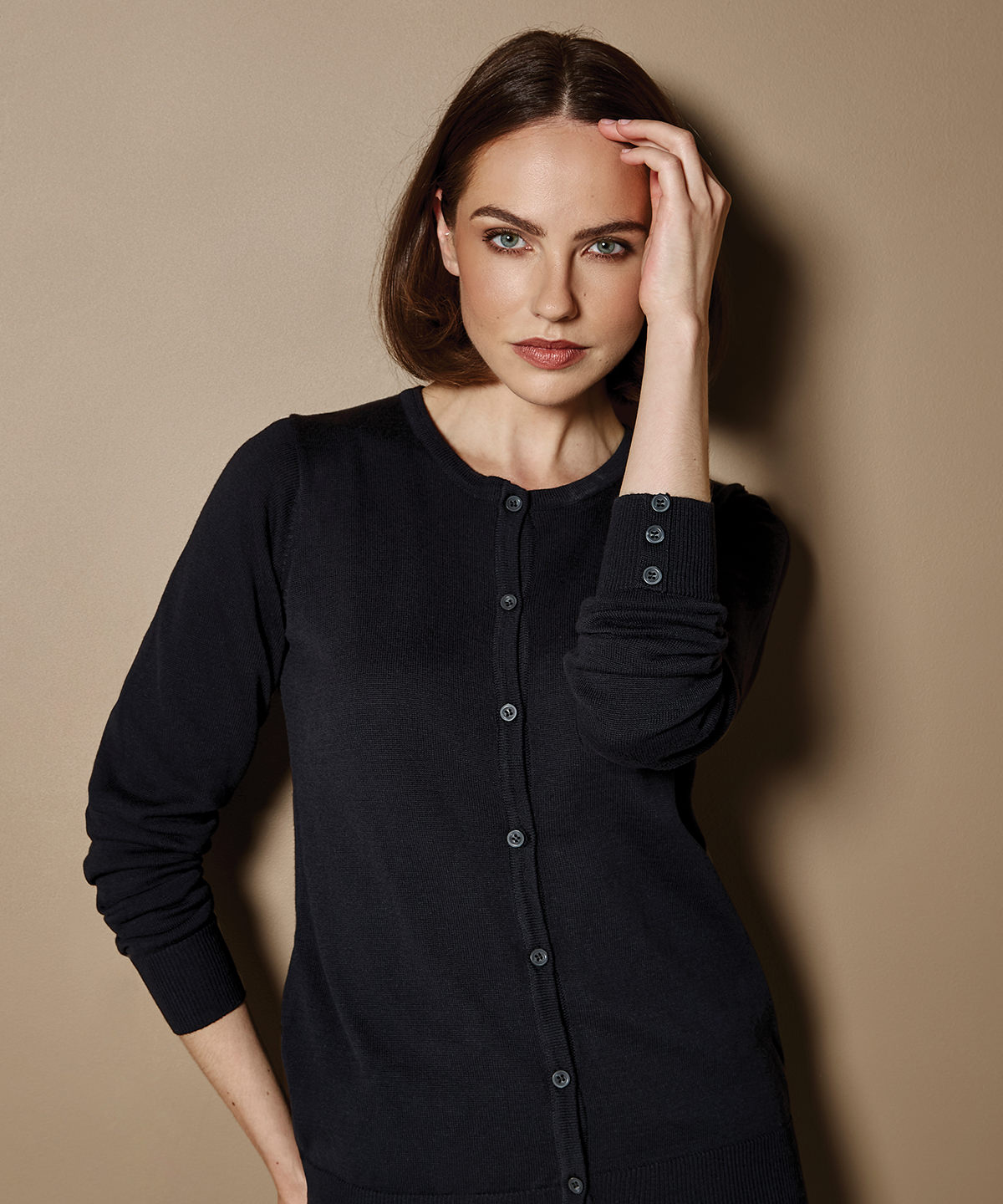 Women's arundel crew neck cardigan long sleeve (classic fit)