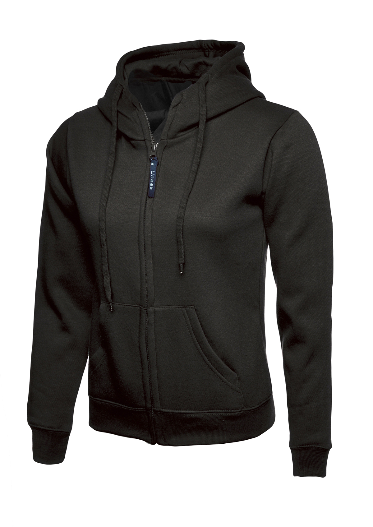 Ladies classic full zip hooded sweatshirt