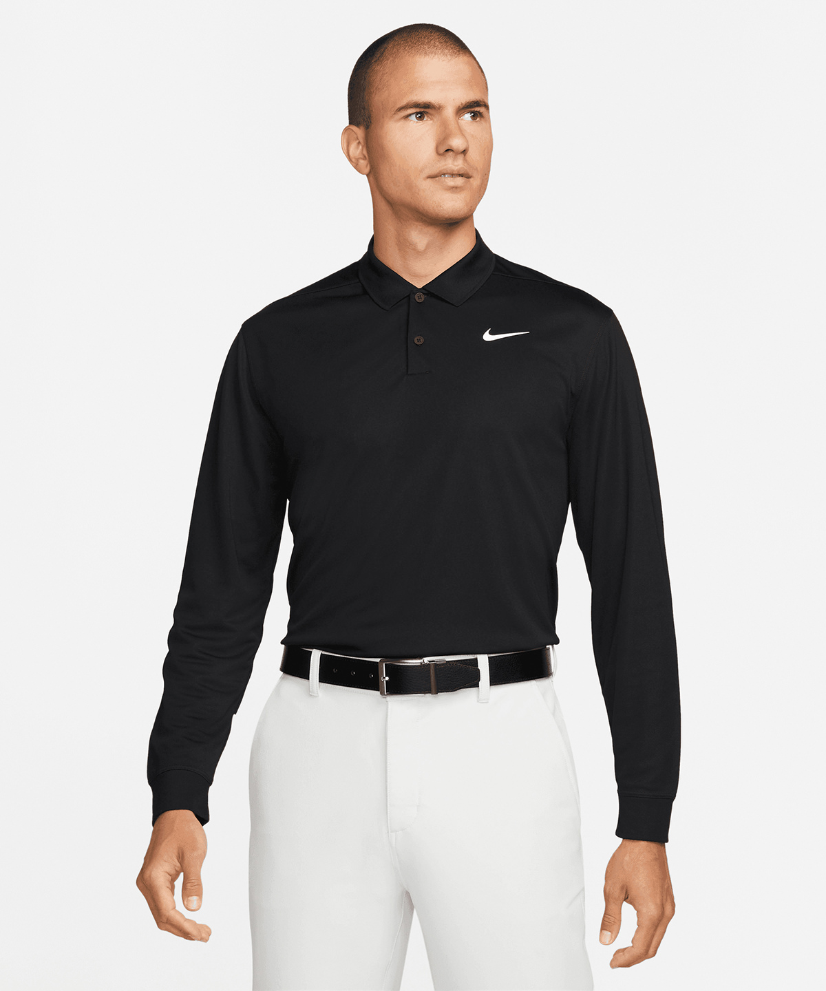 Nike dri-fit victory solid long sleeve polo