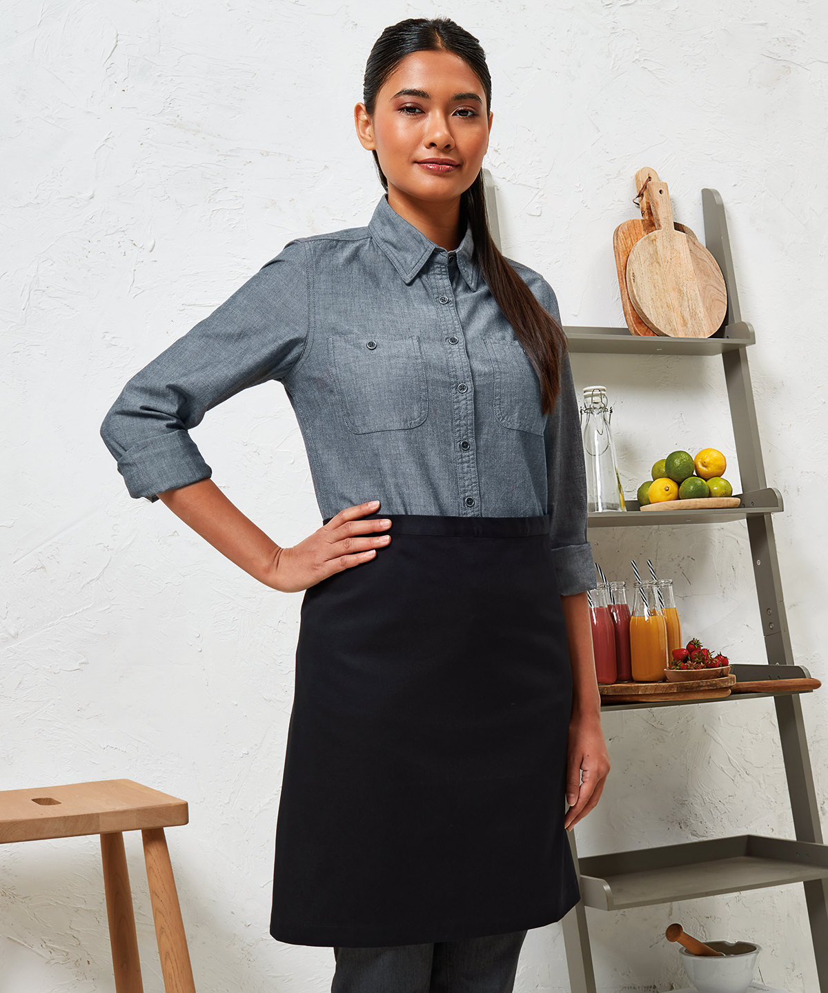 Cotton waist apron, organic and fairtrade certified