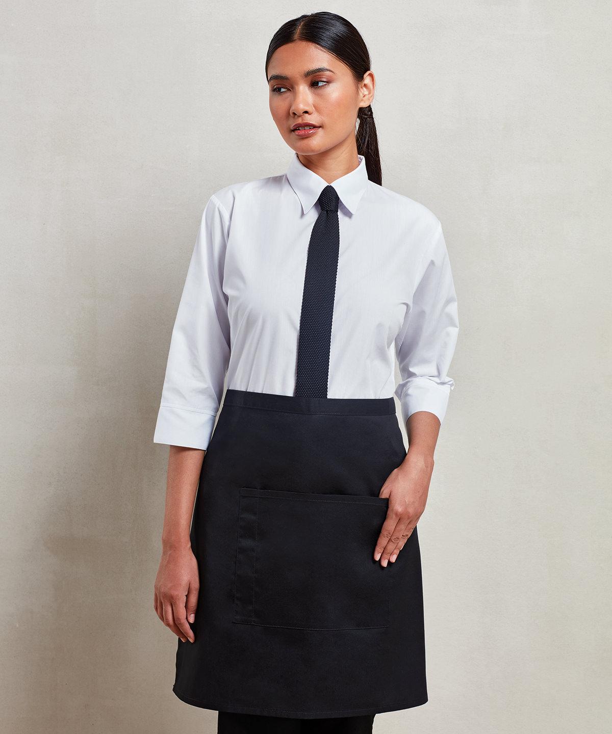 ‘colours collection’ mid-length pocket apron