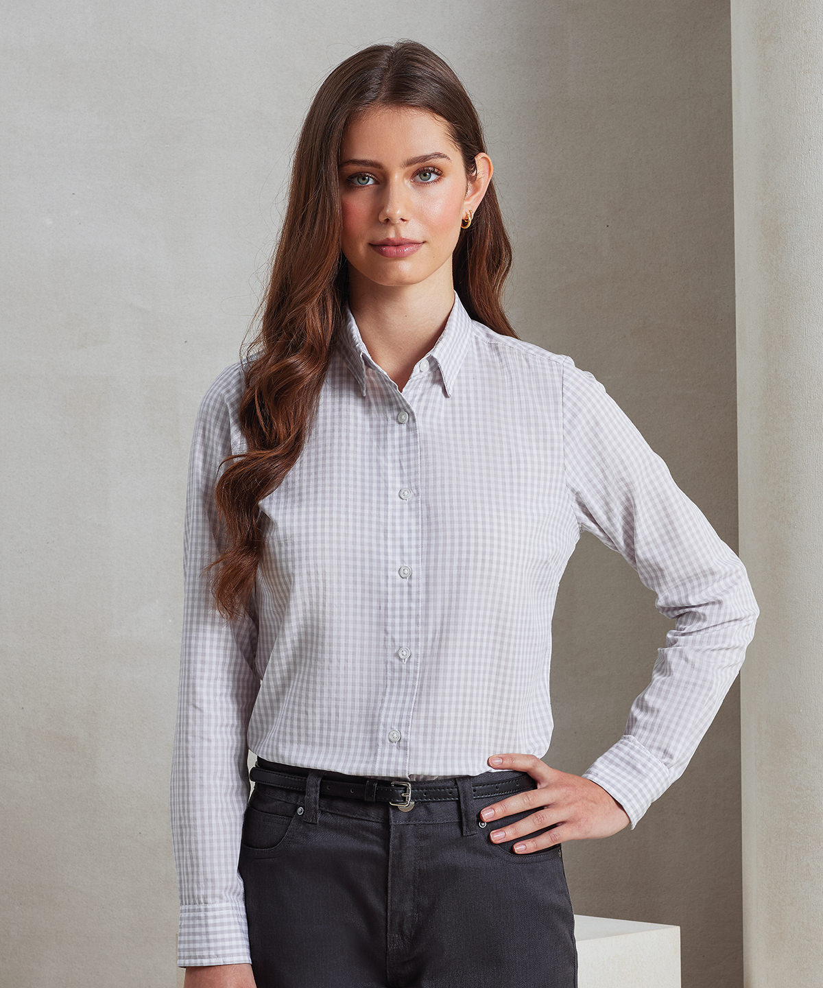 Women's maxton check long sleeve shirt