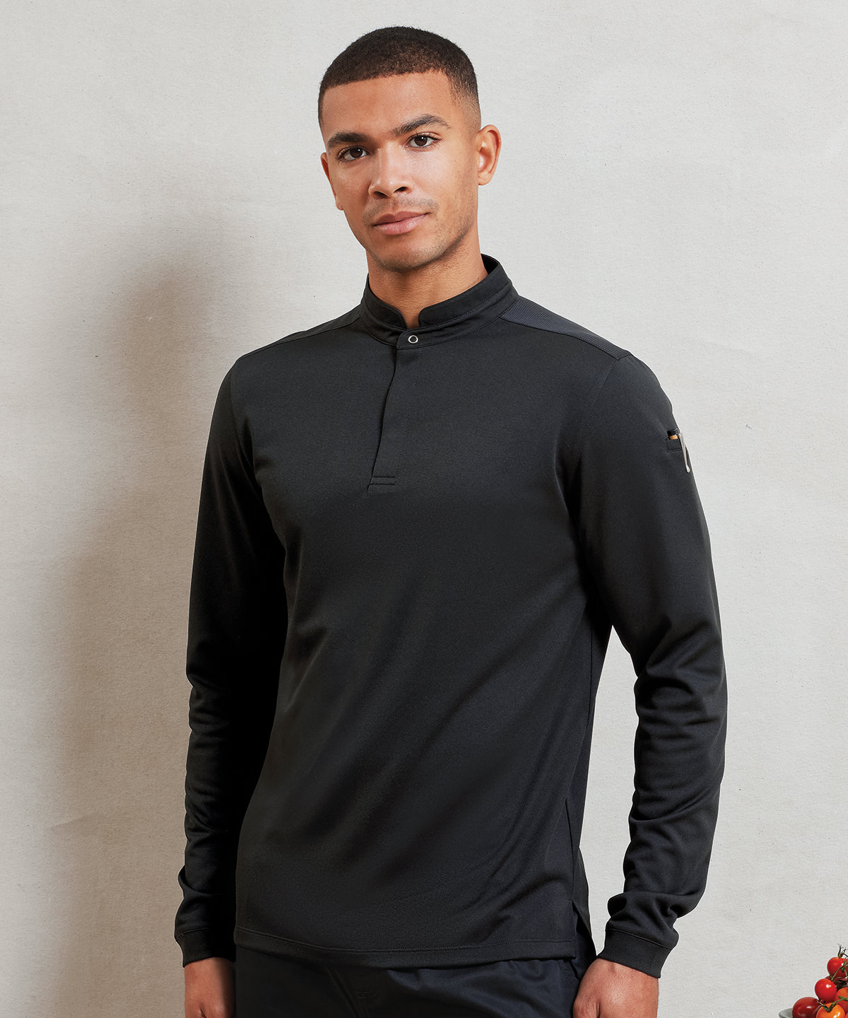 Essential coolchecker® long sleeve chef’s shirt