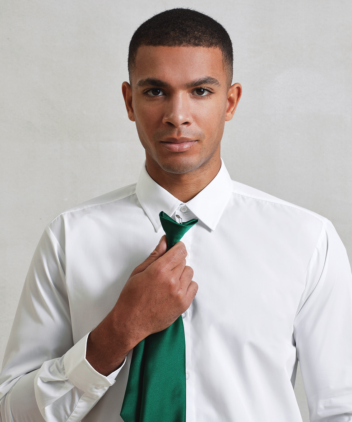 'colours' satin clip tie