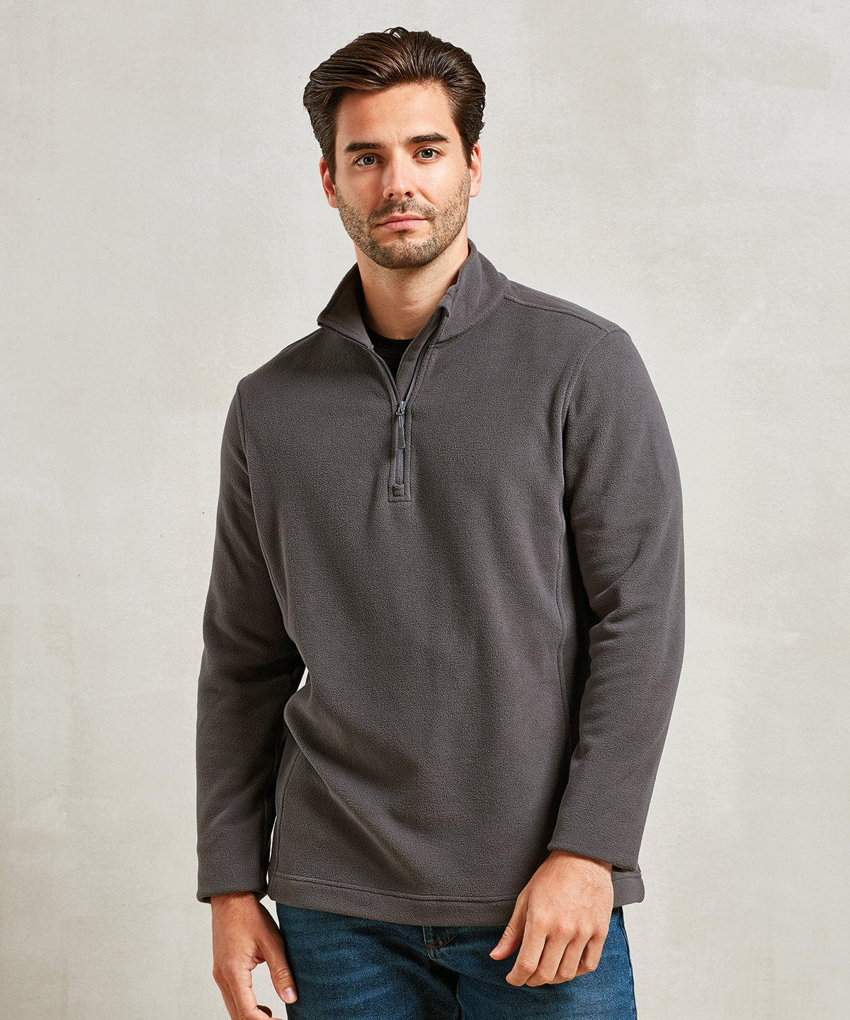 Unisex ‘recyclight’ 1/4 zip microfleece