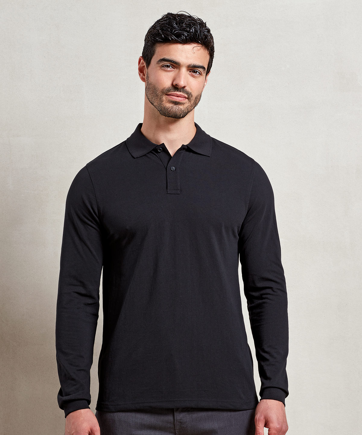 ‘essential’ unisex long sleeve workwear polo shirt