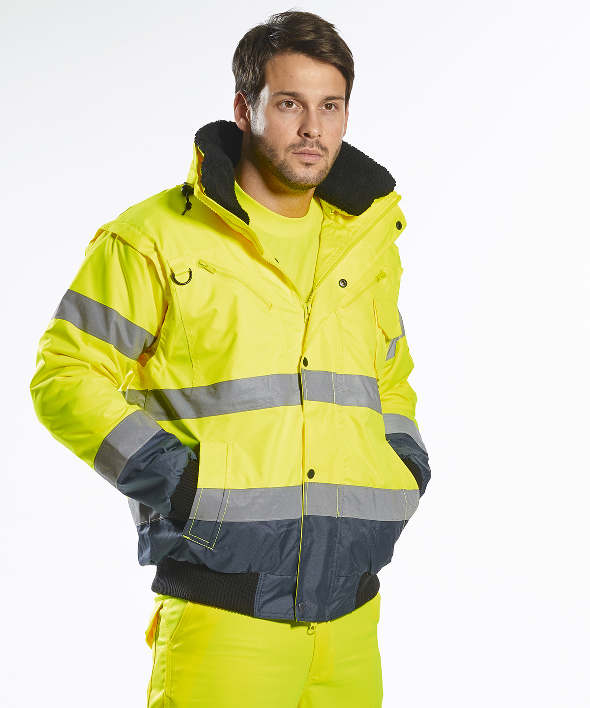 Hi-vis contrast bomber jacket (c465)