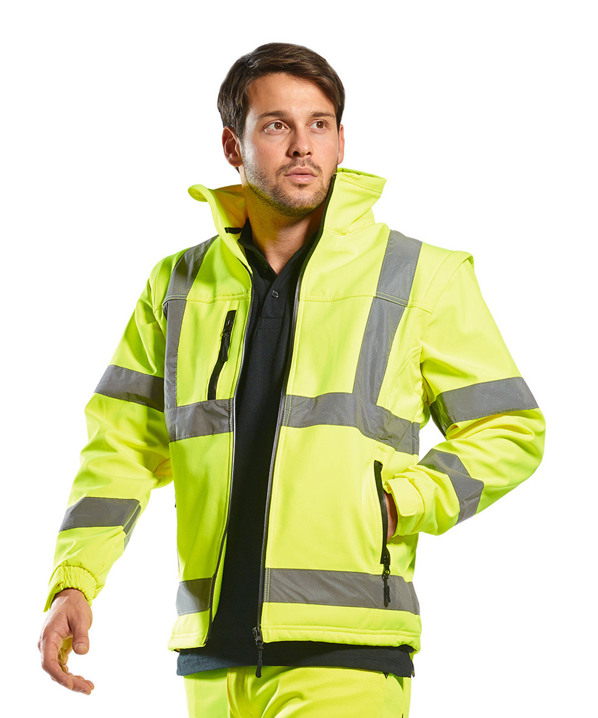 Hi-vis softshell jacket (3l) (s428)