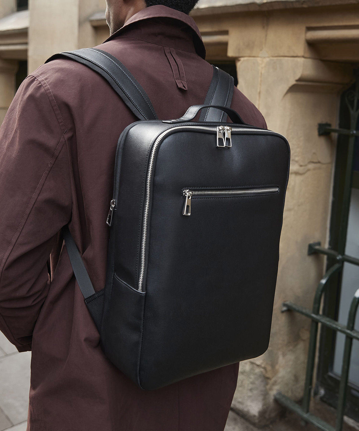 Tailored luxe pu backpack