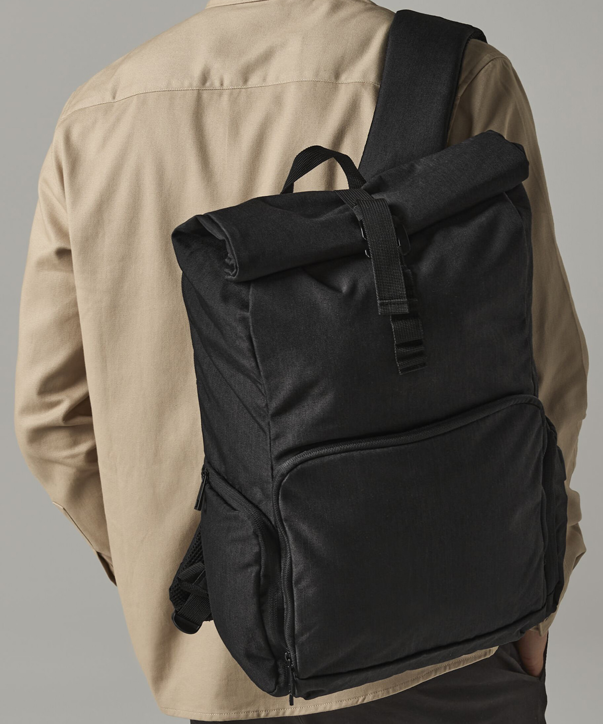 Q-tech charge roll-top backpack