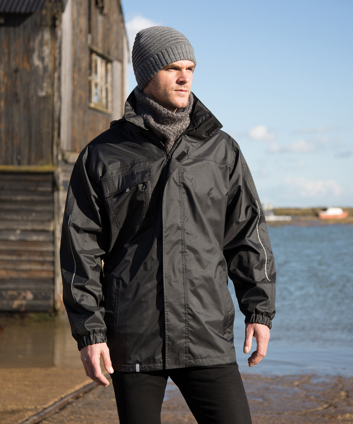 3-in1 core transit jacket with printable softshell inner