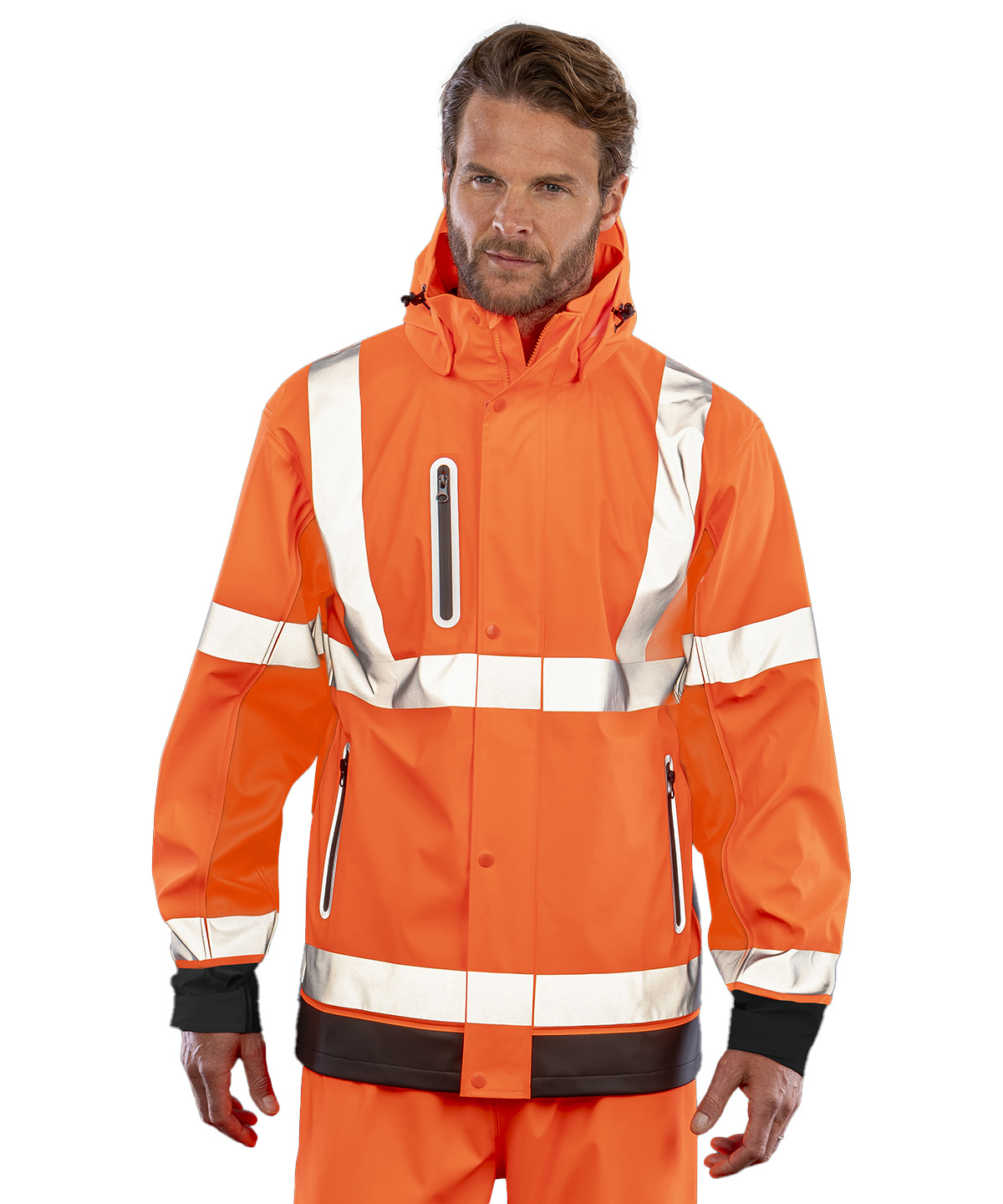 Heavy-duty prism pu safe and dry jacket with recycled backing
