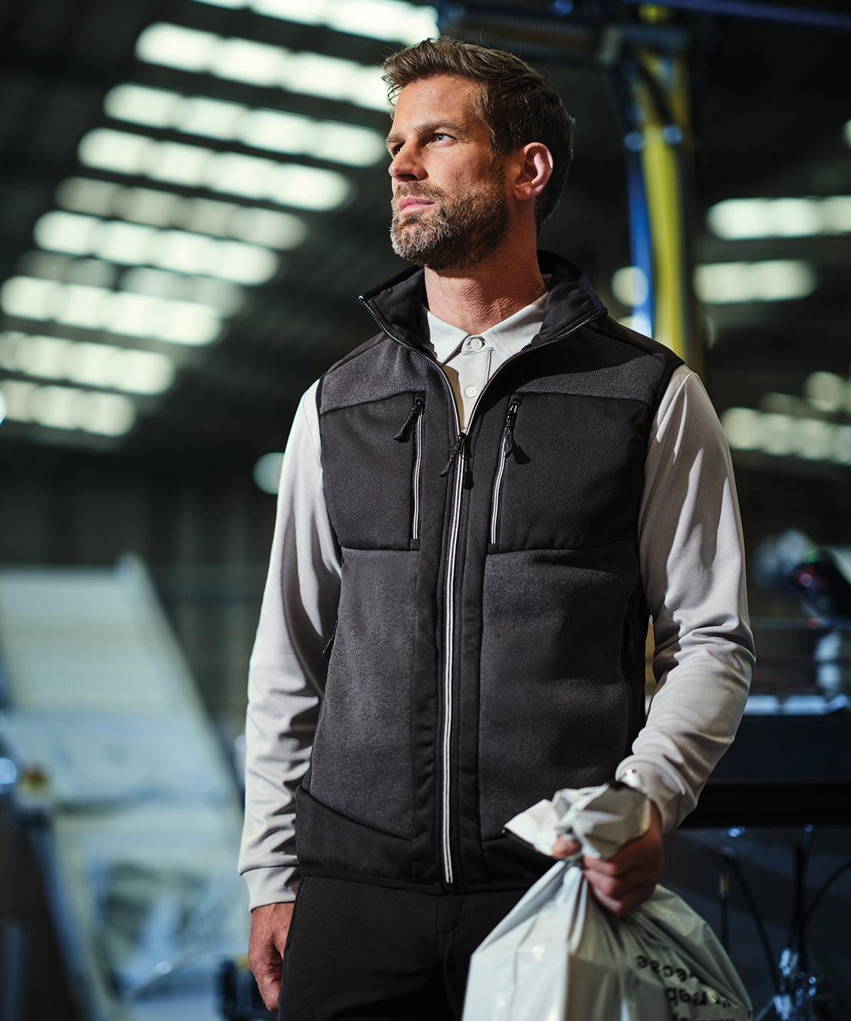 E-volve unisex knit-effect stretch bodywarmer