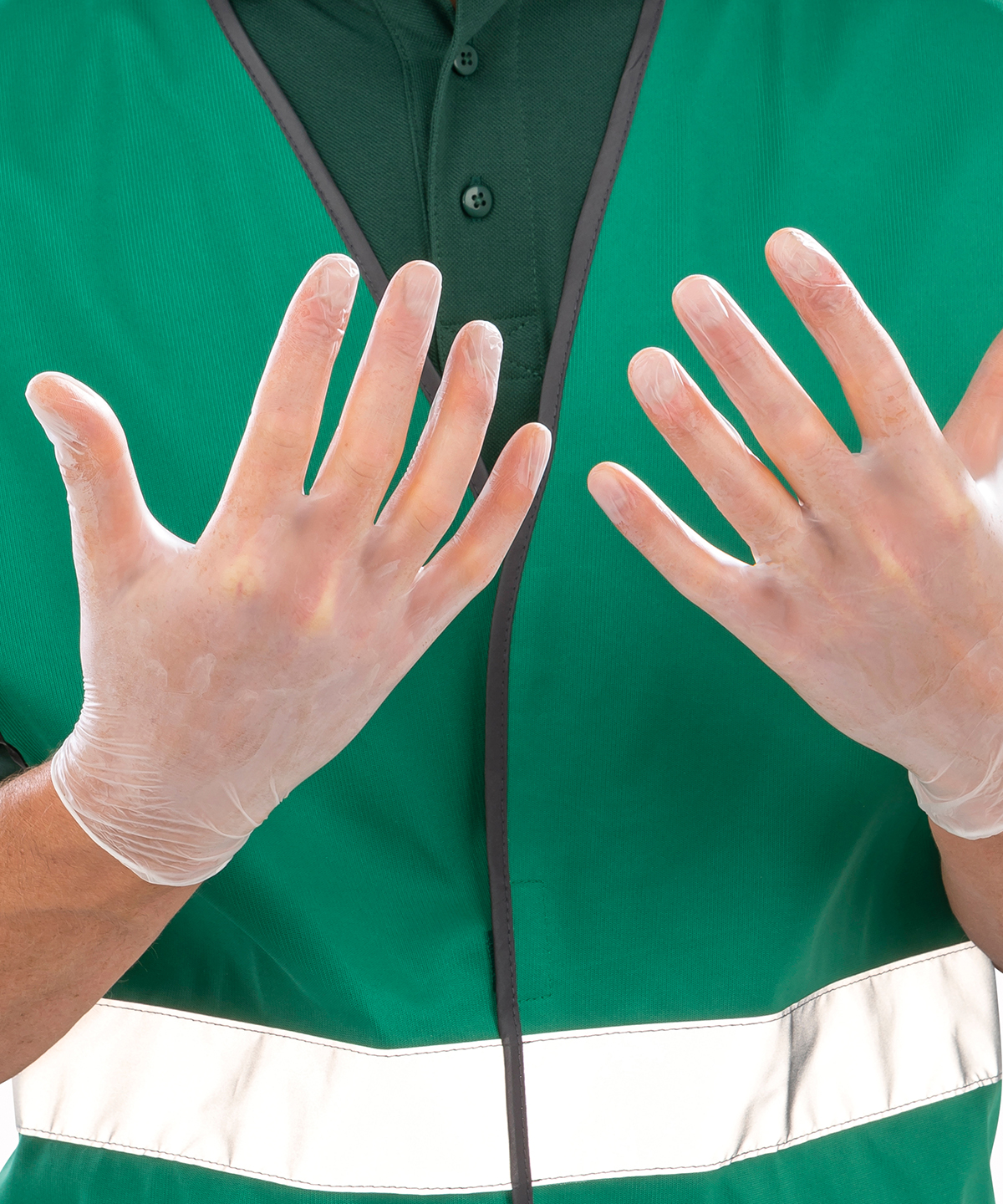 Medical vinyl examination gloves clear (pack of 100)