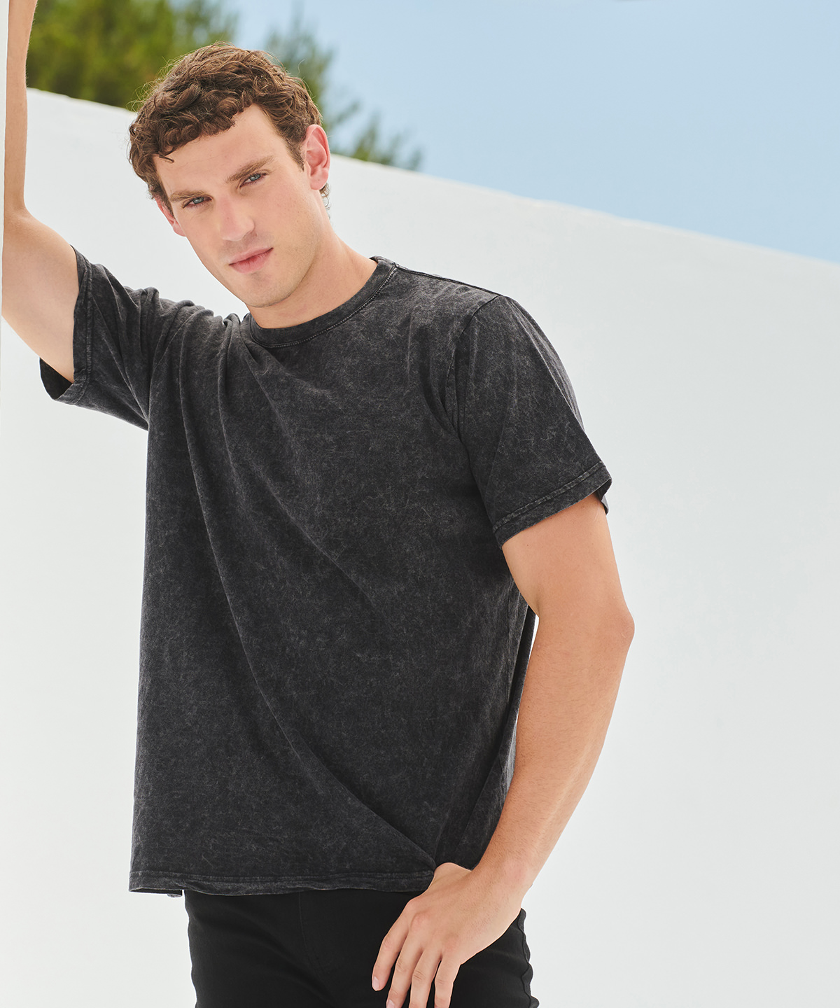 Unisex washed band t