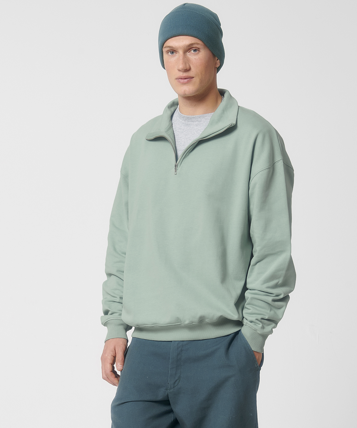 Unisex miller dry 1/4 zip sweatshirt (stsu795)