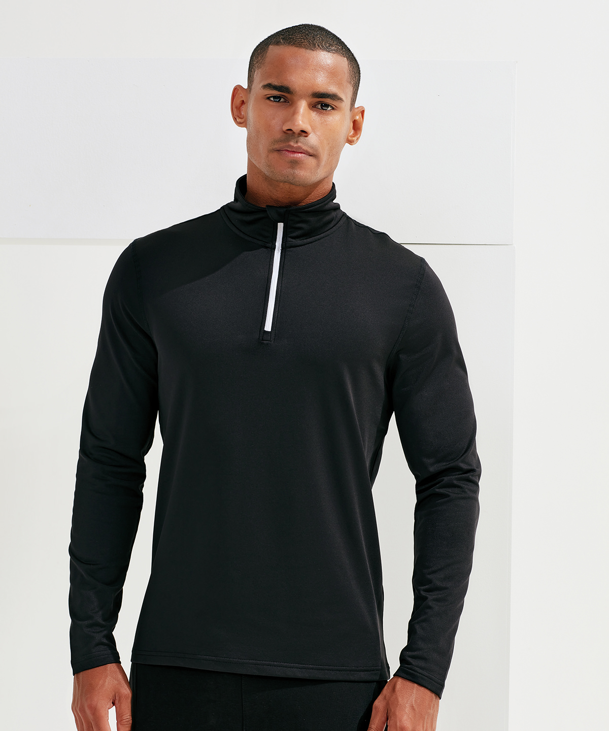 Tridri® recycled long sleeve brushed back ¼ zip top