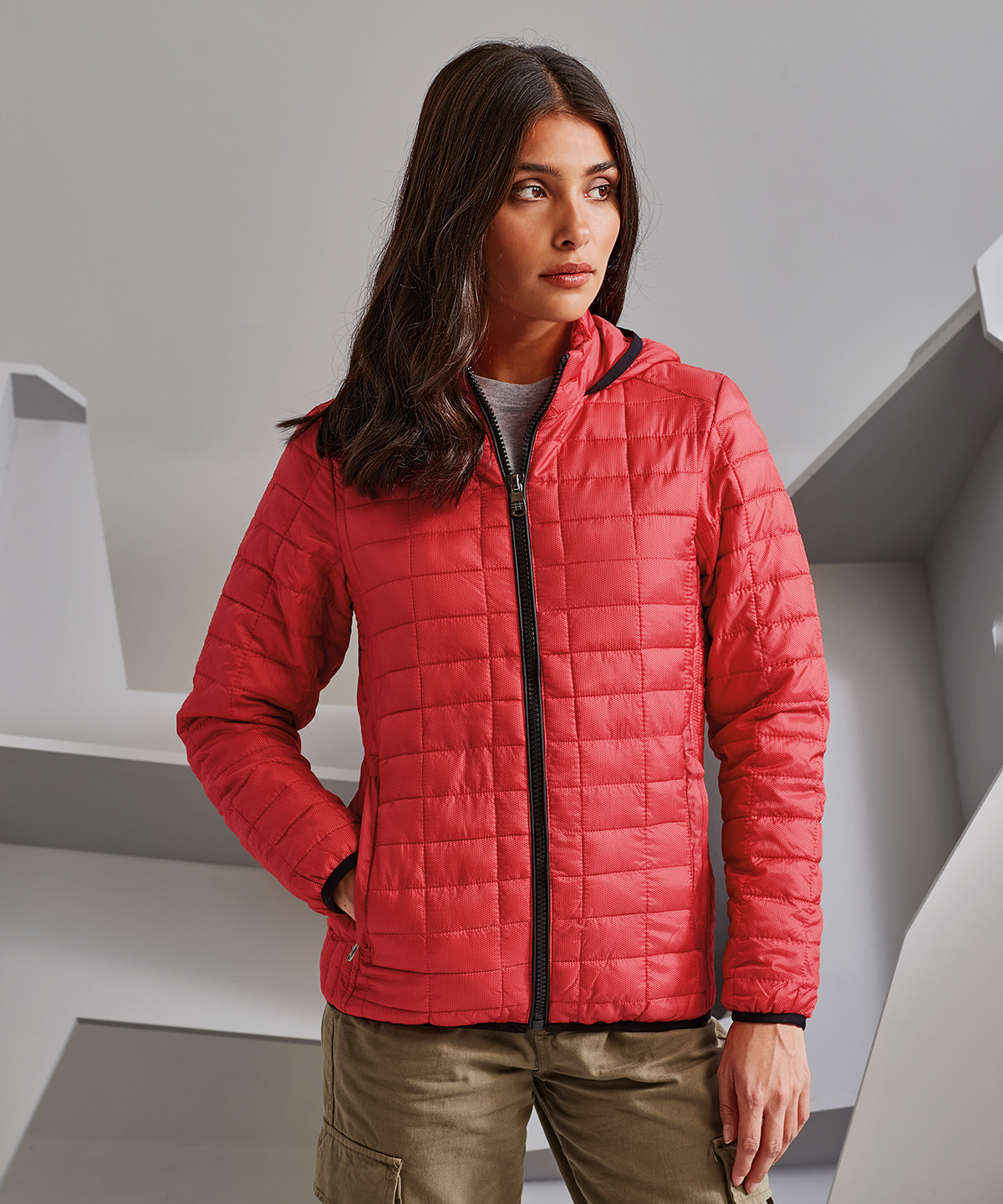 Women’s honeycomb hooded jacket